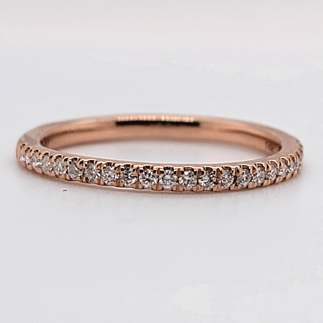 14k Rose Gold .17ct Diamond Band