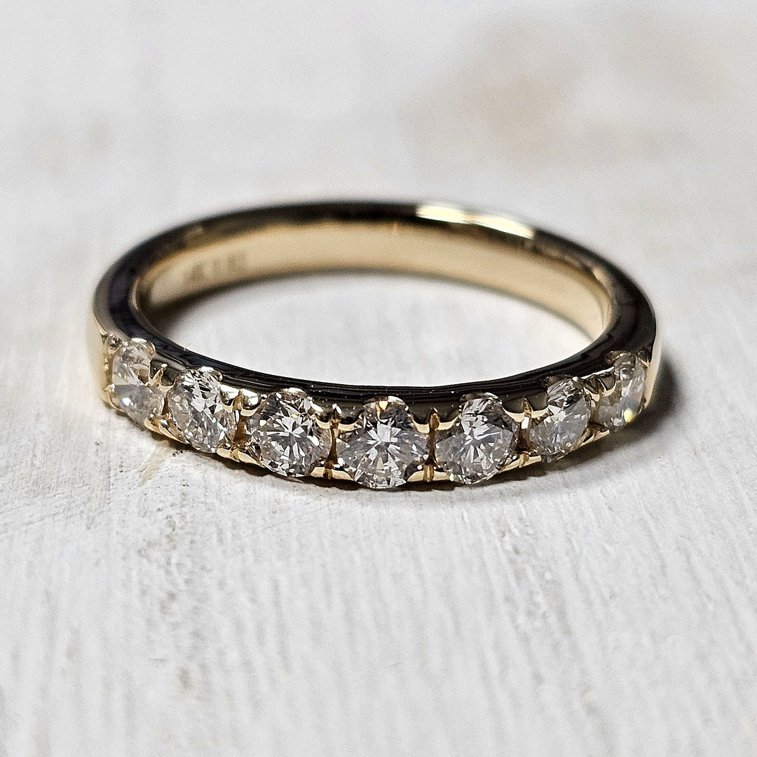 14k Yellow Gold .82 ct Diamond Band