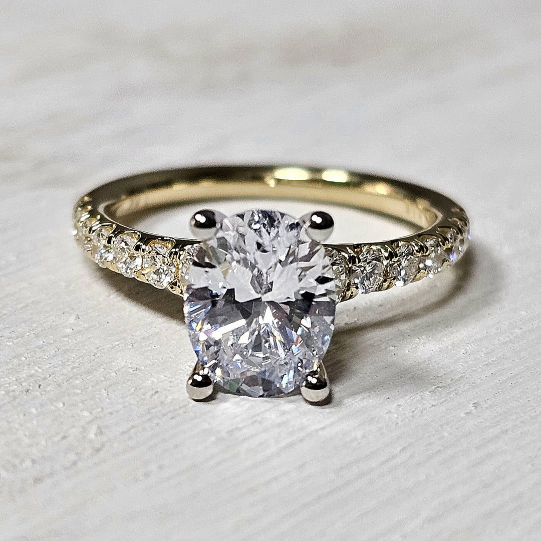 14k Yellow Gold .64 ctw Diamond Engagement Ring