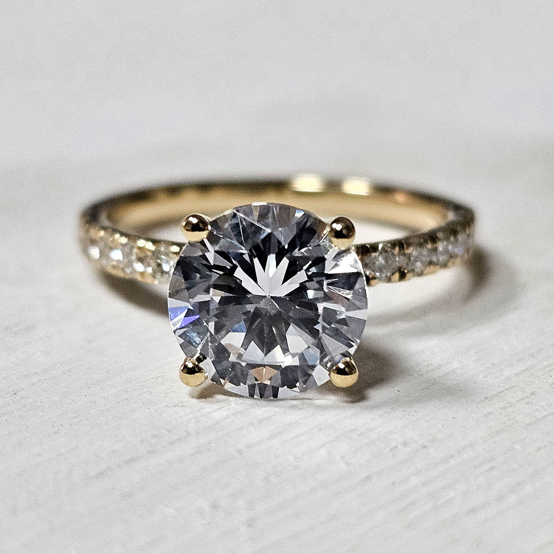 14k Yellow Gold .25 ctw Diamond Engagement Ring Mounting