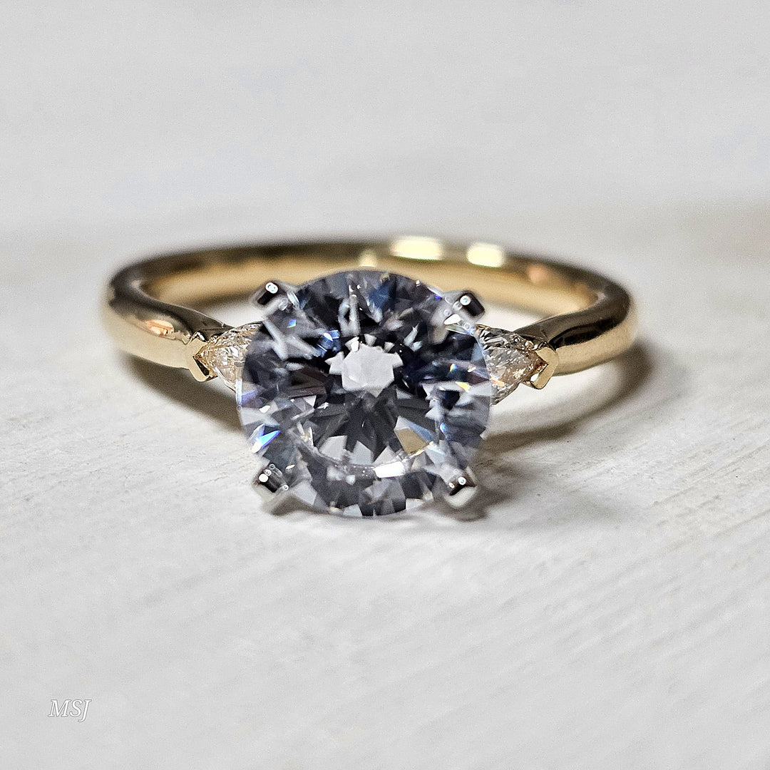 14k Yellow Gold .33 ctw Diamond Engagement Ring Mounting
