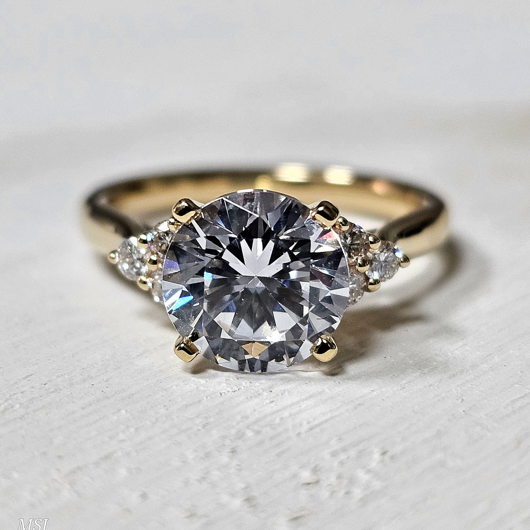 14k Yellow Gold .20 ctw Diamond Engagement Ring Mounting