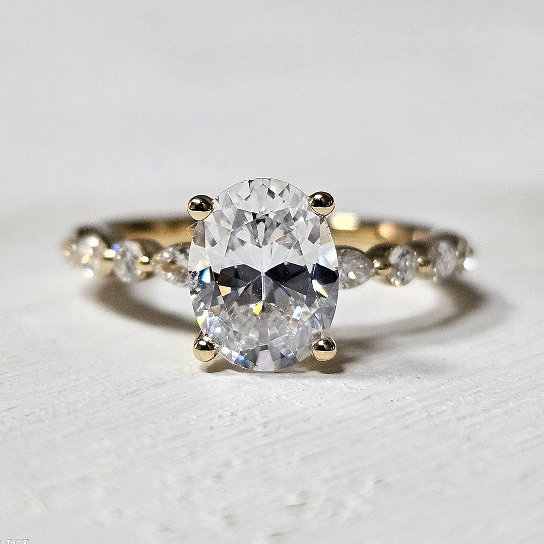 14k Yellow Gold .33 ctw Diamond Engagement Ring Mounting