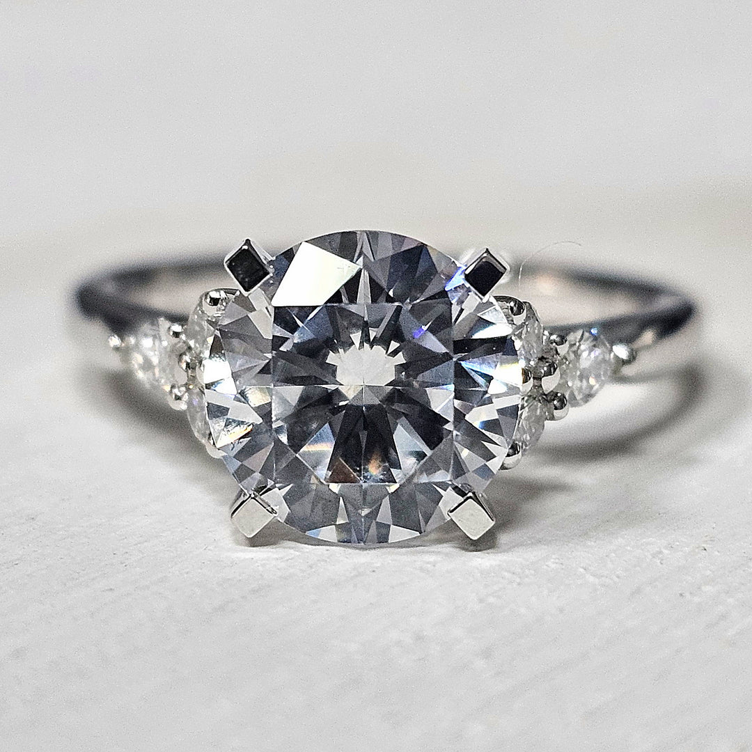 14k White Gold .33 ctw Diamond Engagement Mounting