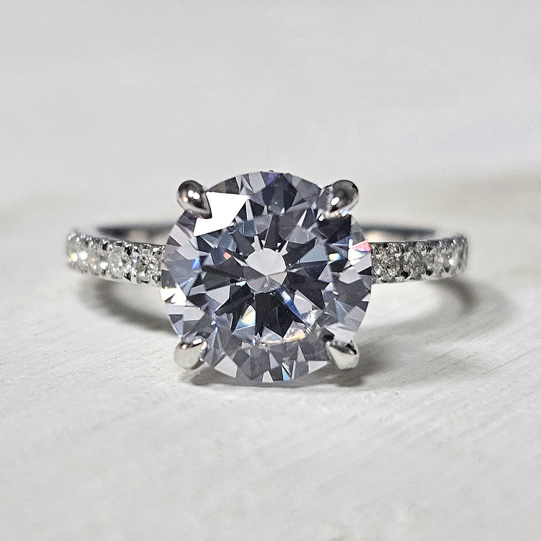 14k White Gold .25 ctw Diamond Engagement Ring Mounting