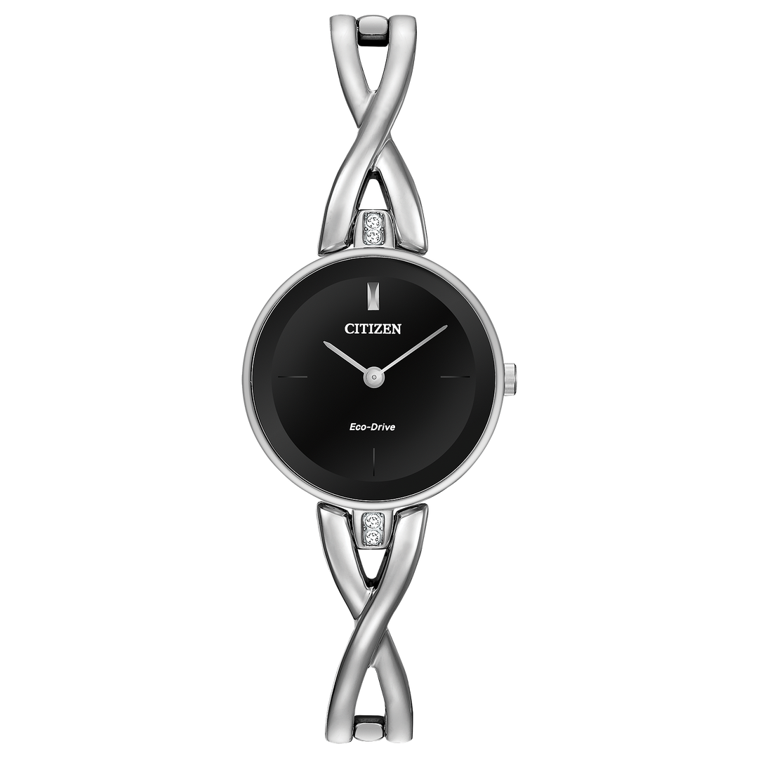 Citizen Eco-Drive Silhouette Bangles with Black Dial