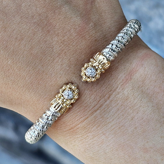 Vahan 0.04 Ctw Diamond Open Bangle Bracelet