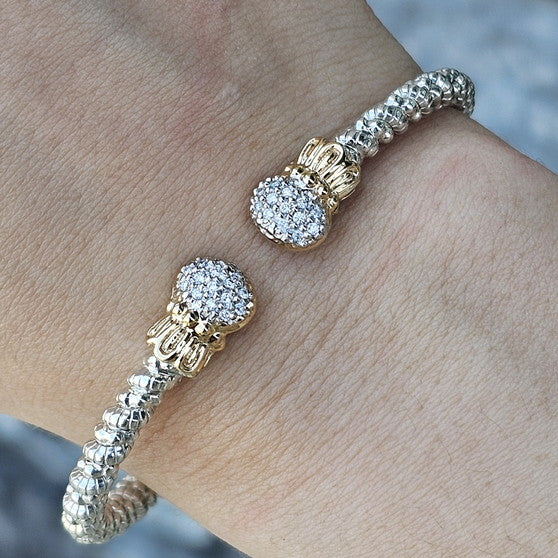 Vahan 0.20 Ctw Diamond Open Cuff Bracelet
