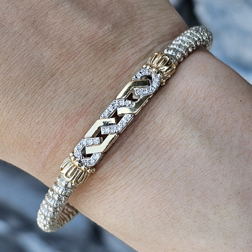 Vahan 0.18 Ctw Diamond Link Bangle Bracelet