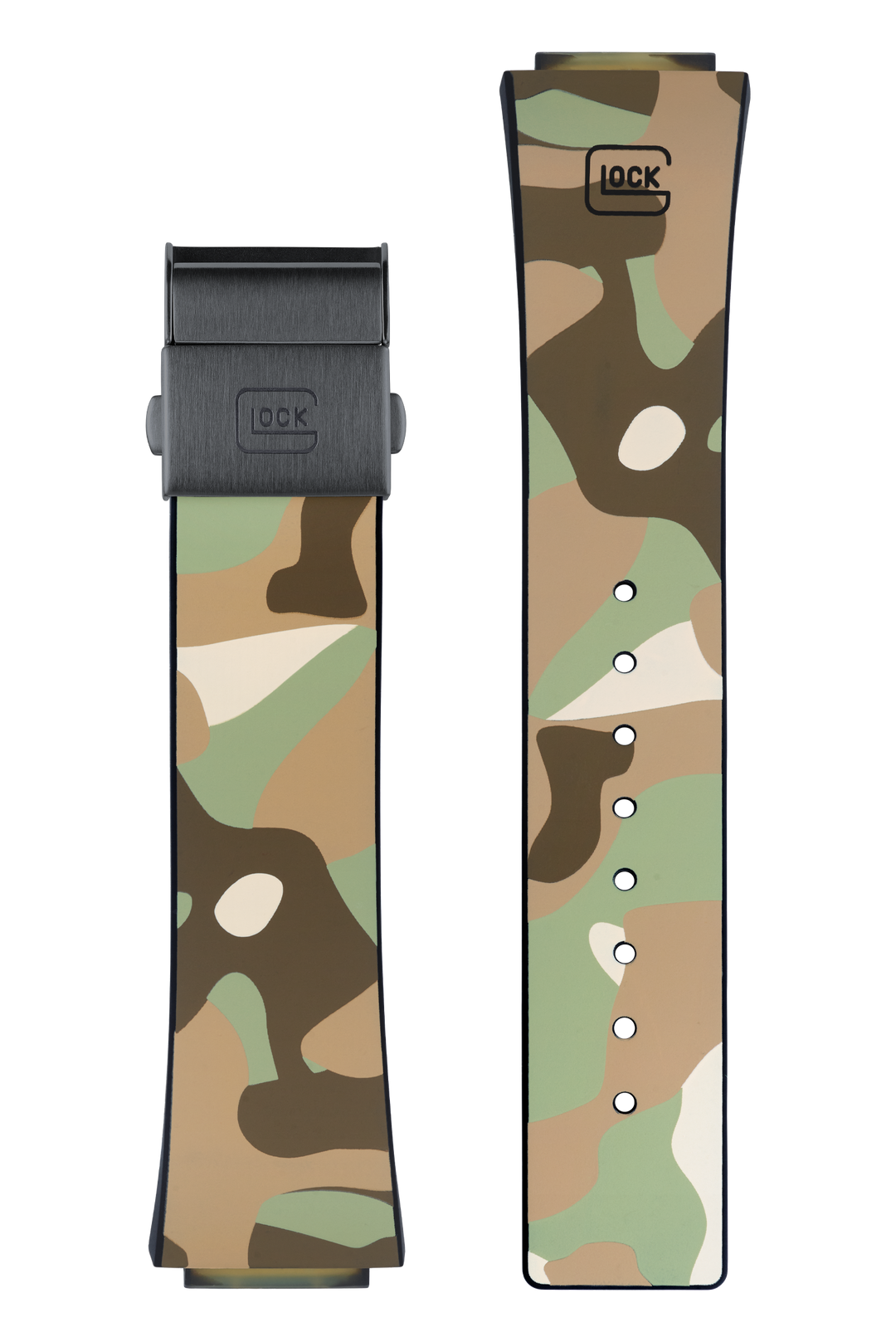 Glock Watch Camouflage Desert Strap with Black Hardware