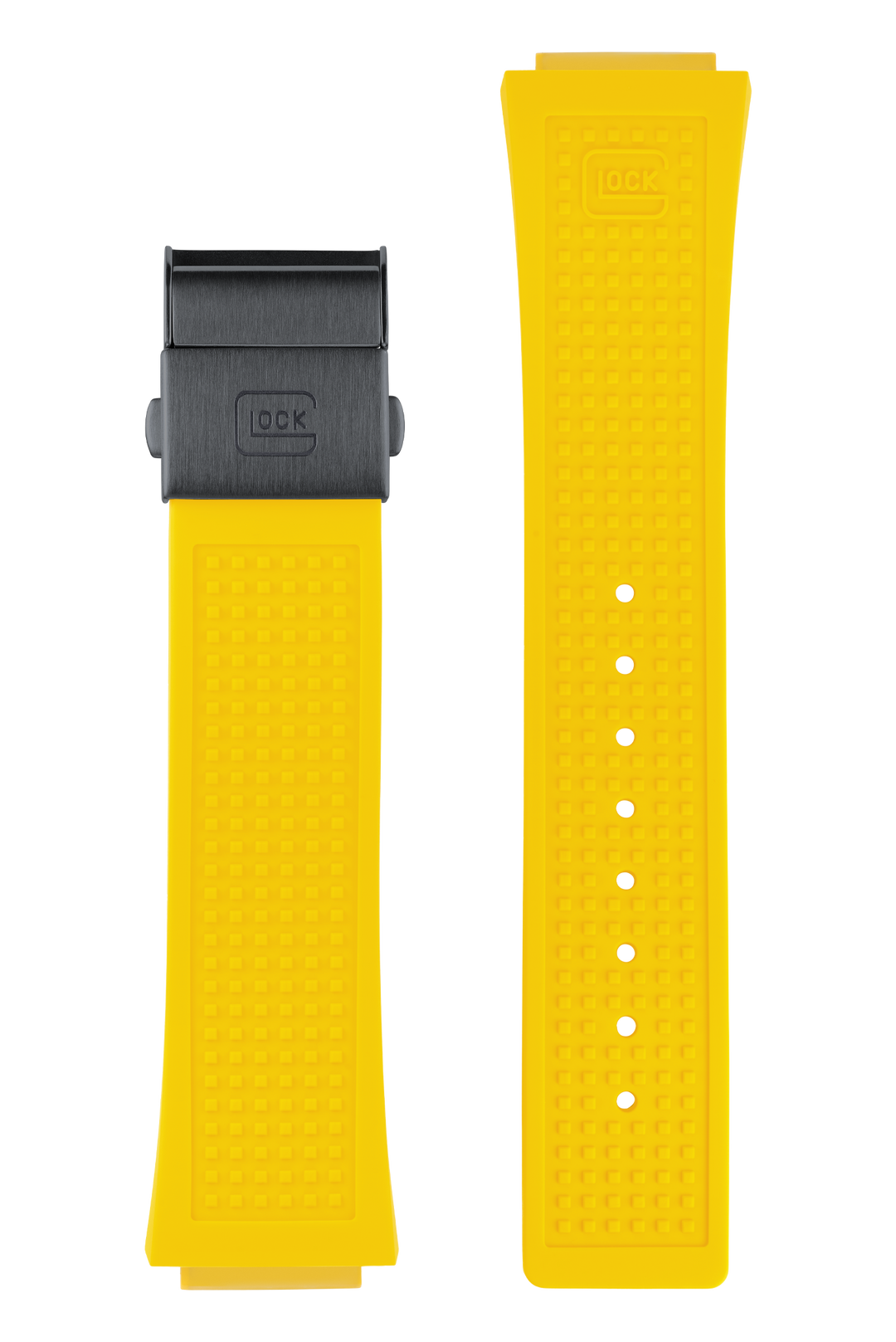 Glock Watch Yellow Silicone Strap with Black Hardware
