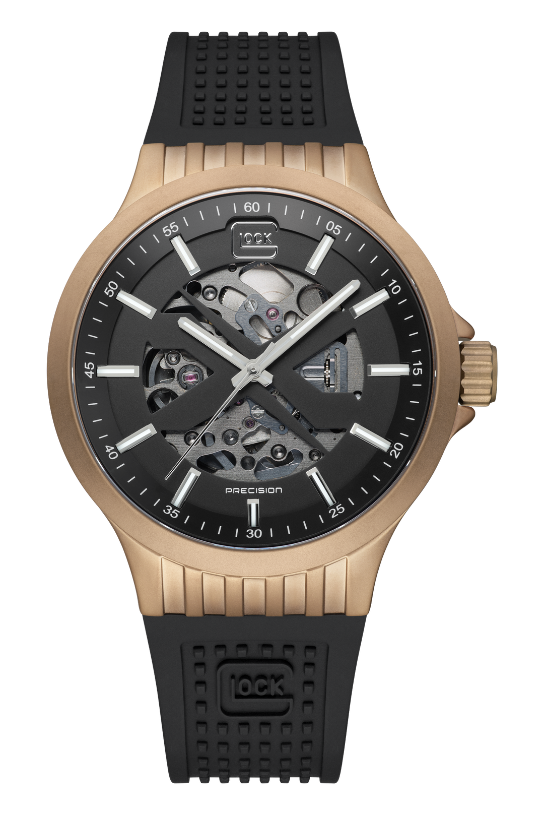 Glock Watch GW-14-2-24 Coyote Stainless Steel Case and Black Silicone Strap