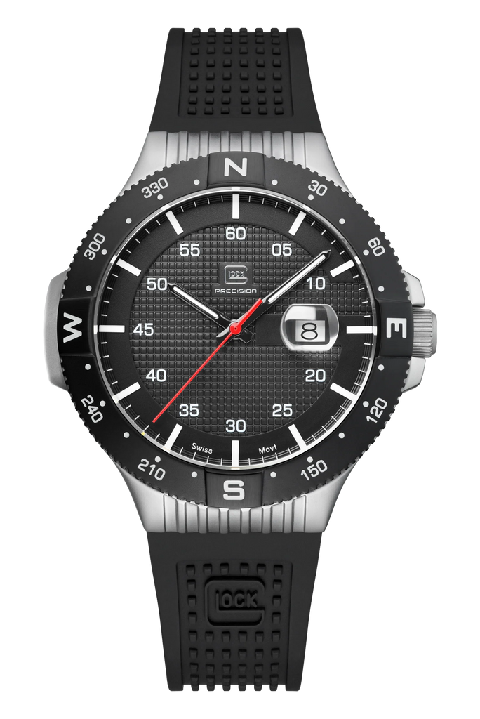 Glock Watch GW-15-1-22 with Stainless Steel Case and Black Silicone Strap