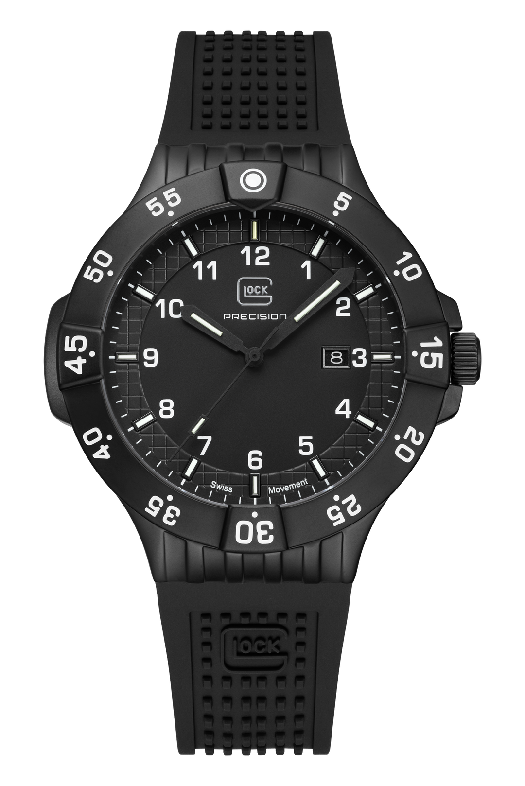 Glock Watch GW-15-3-22 with Black Stainless Steel Case and Black Silicone Strap