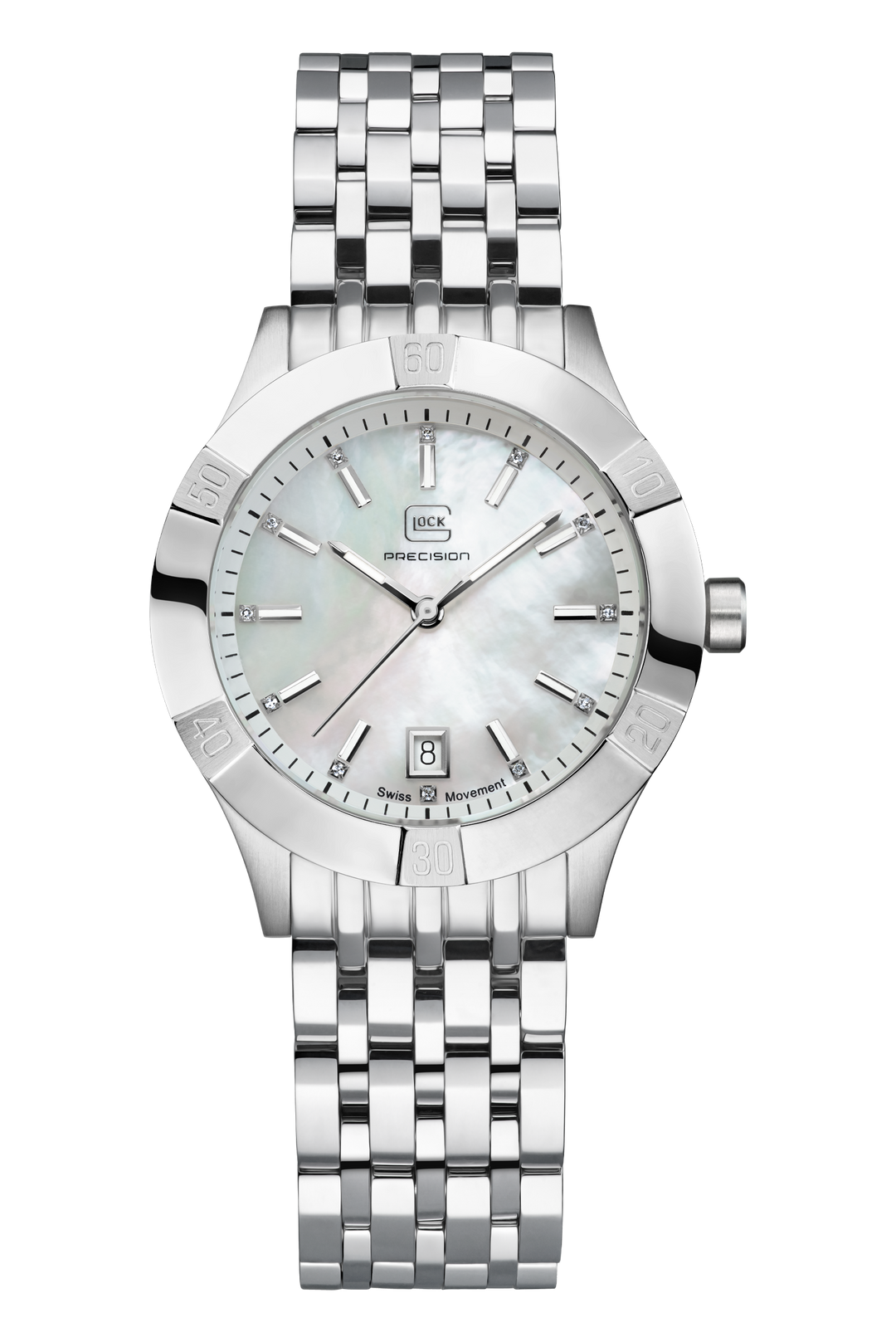 Glock Watch GW-31-3-18 Stainless Steel Case with Mother of Pearl Dial