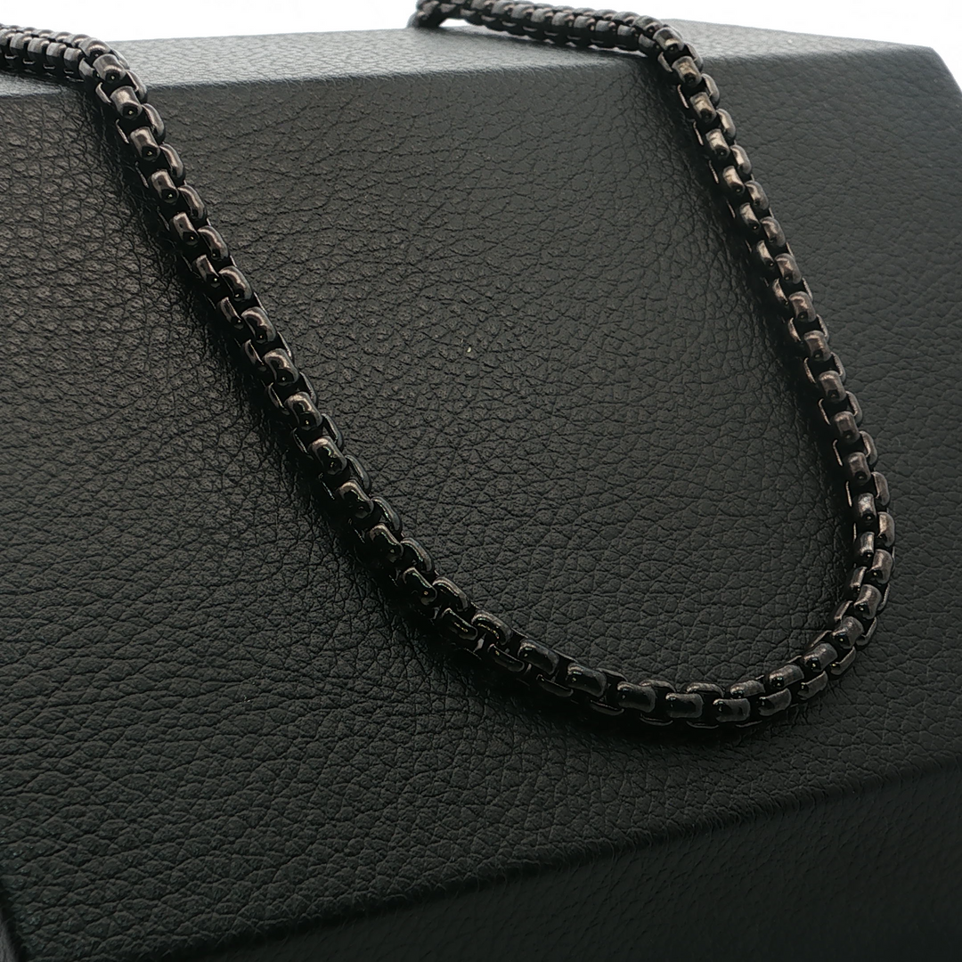 William Henry  Bronze 3.7mm Black PVD Coated Box Chain