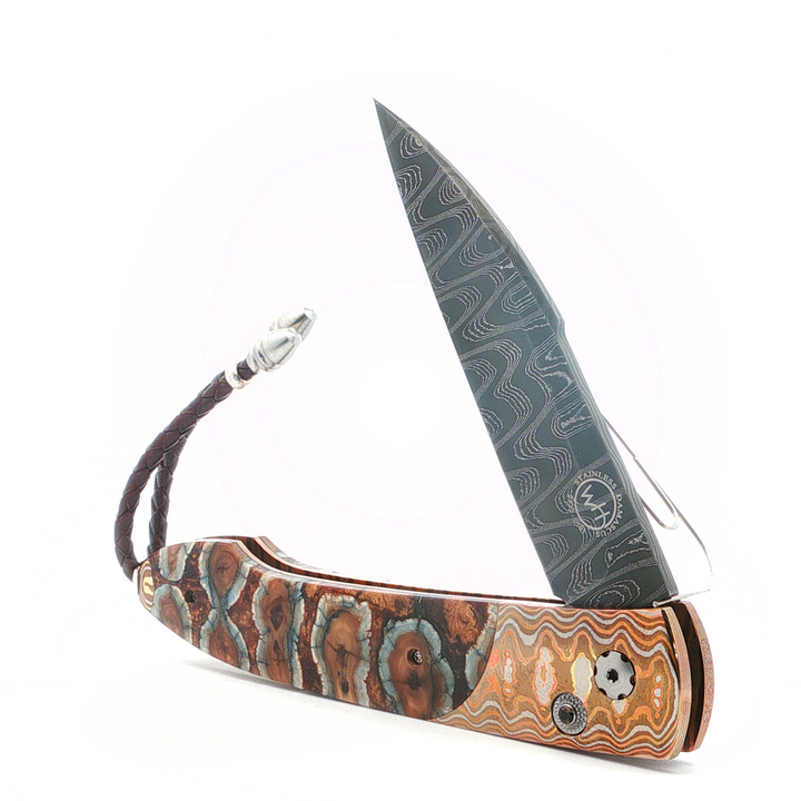 Automatic Demascus with Wooly Mammoth Handle