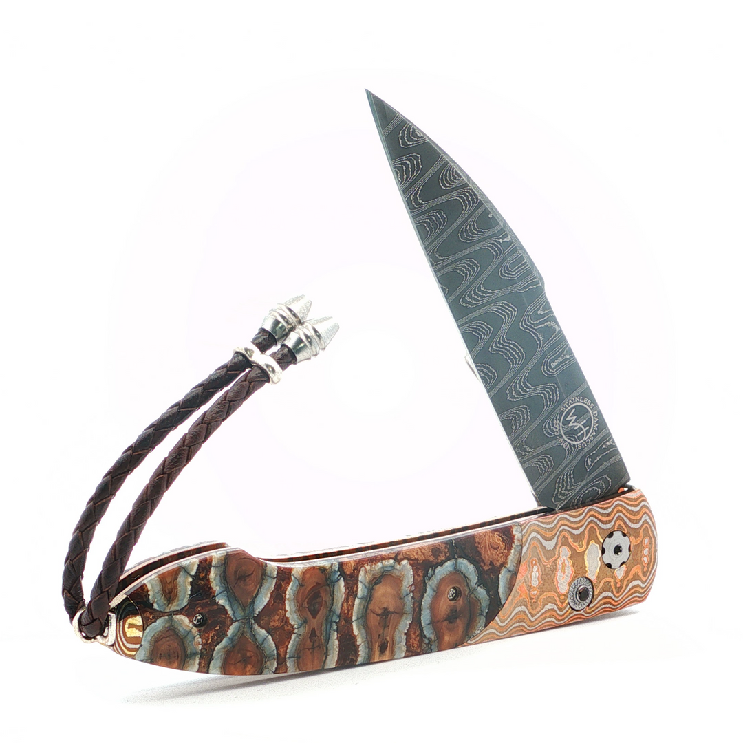 Automatic Demascus with Wooly Mammoth Handle