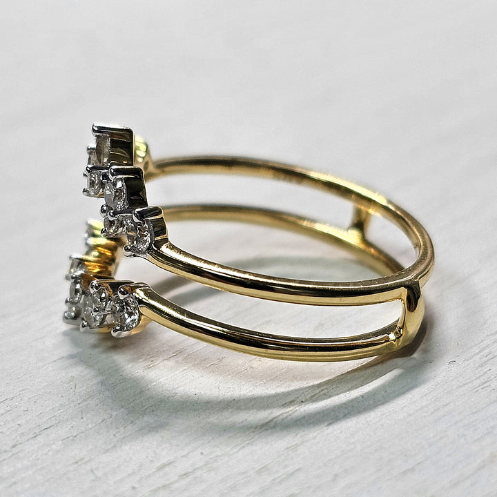 14K Yellow Gold .50 Cttw Ring Guard