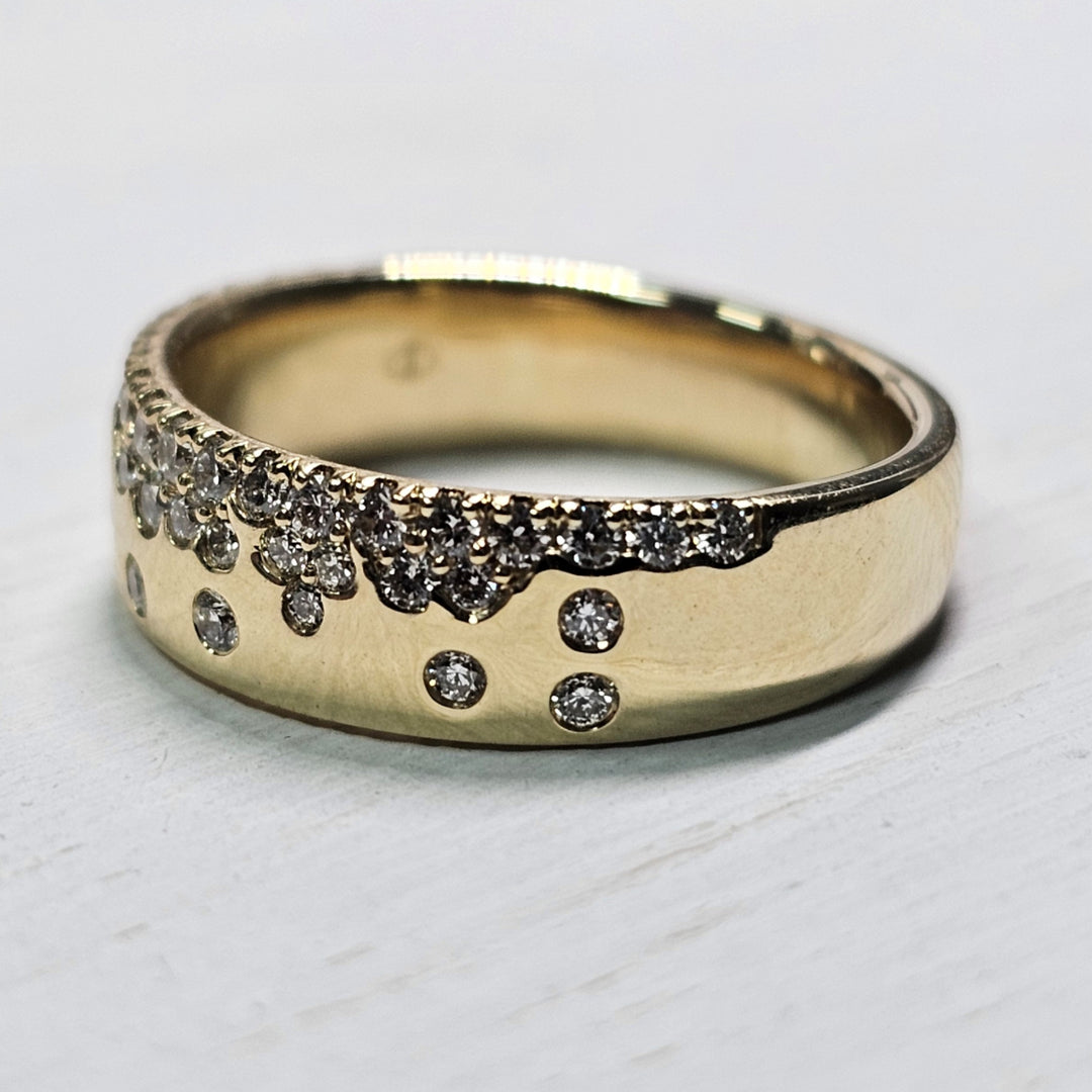 14k Yellow Gold .50ctw Diamond Band