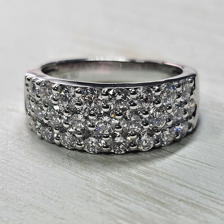 14k White Gold 2.13ctw Lab Grown Diamond Band