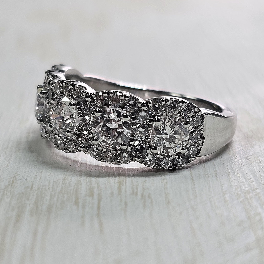 14k White Gold 2.07ctw Lab Grown Diamond Band
