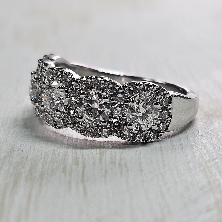14k White Gold 2.07ctw Lab Grown Diamond Band
