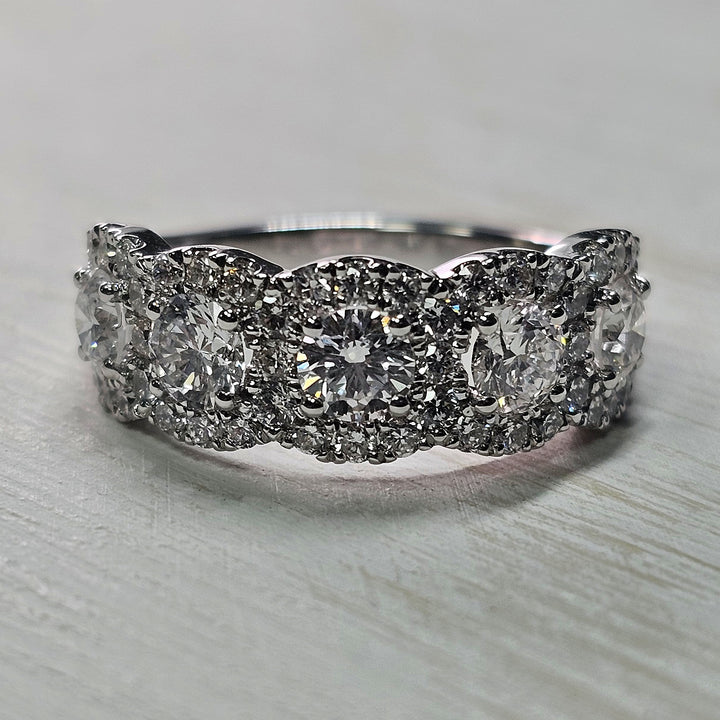 14k White Gold 2.07ctw Lab Grown Diamond Band