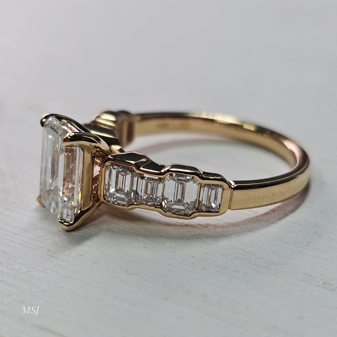 14k Yellow Gold 3.28ctw Lab Grown Diamond Ring