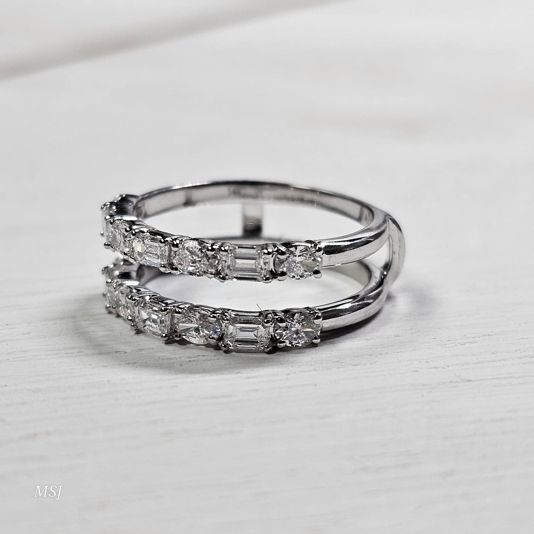 14k White Gold 1.38ctw Lab Grown Enhancer Band