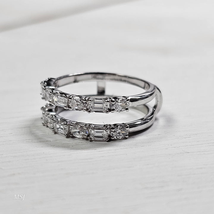 14k White Gold 1.38ctw Lab Grown Enhancer Band