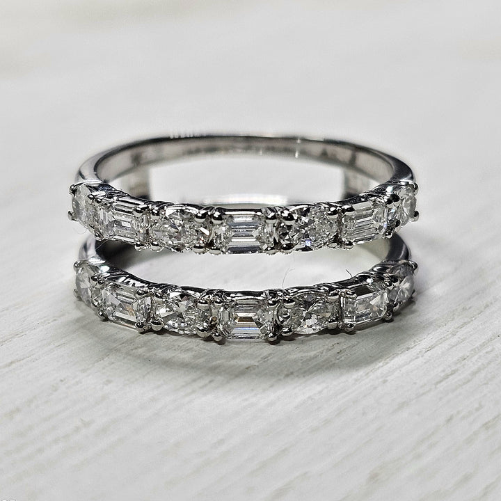 14k White Gold 1.38ctw Lab Grown Enhancer Band