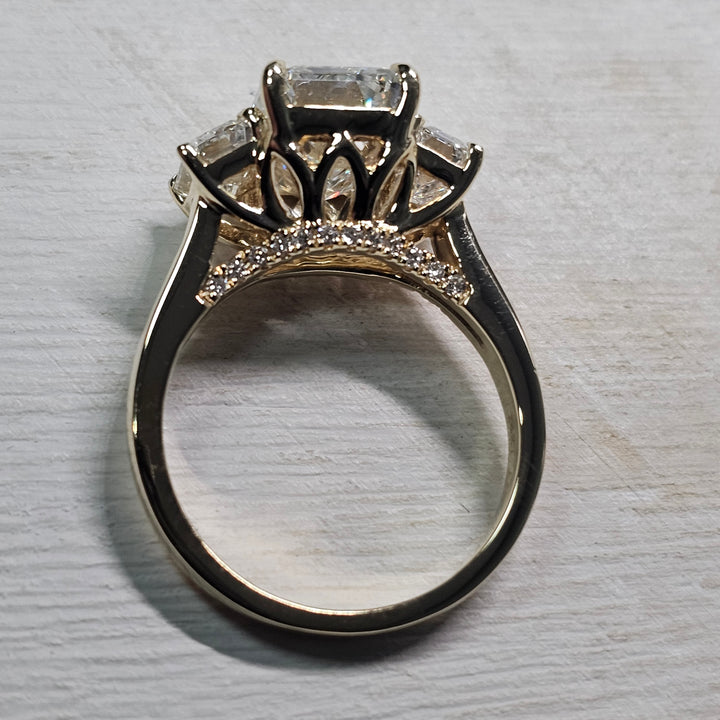 14k Yellow Gold 5.72cttw Lab Grown Diamond Ring