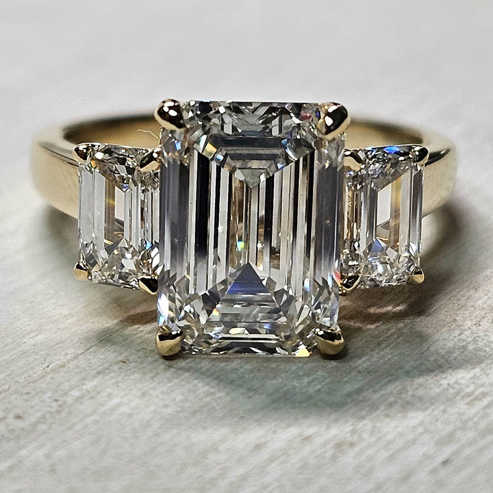 14k Yellow Gold 5.72cttw Lab Grown Diamond Ring