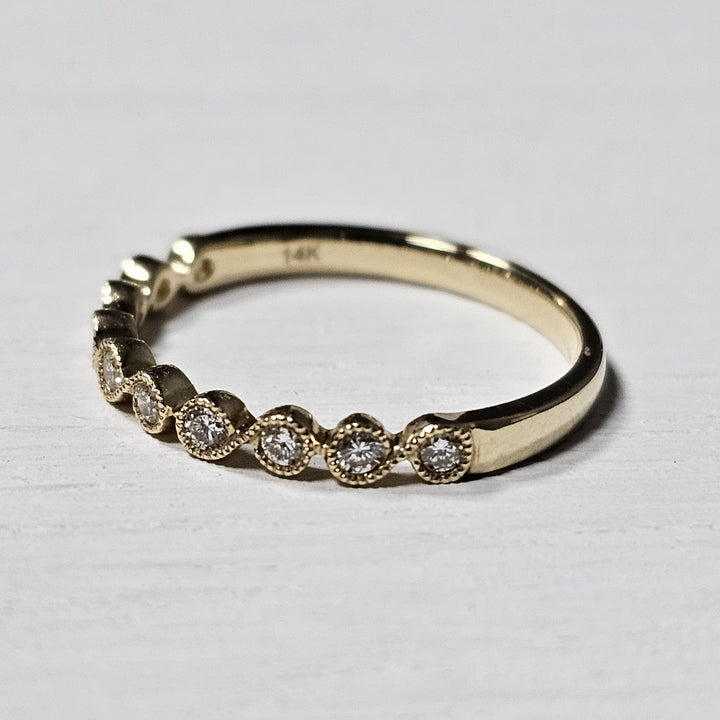 14k Yellow Gold .22ct Stackable Diamond Band