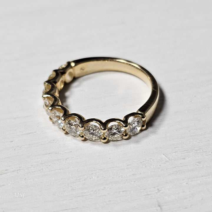 14k Yellow Gold 1.50ctw Prong Set Diamond Band