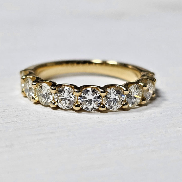 14k Yellow Gold 1.50ctw Prong Set Diamond Band