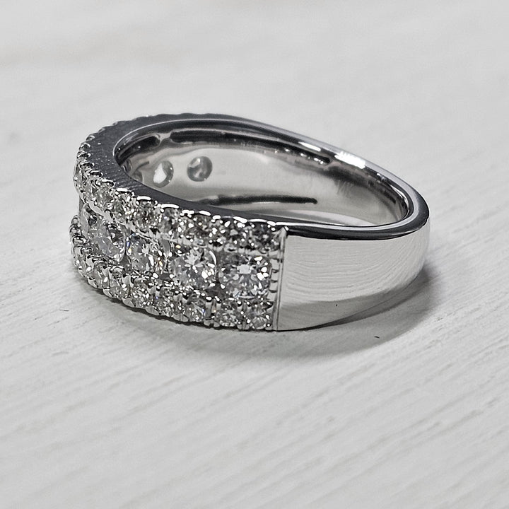 14k White Gold 1.50ctw Round Diamond Band