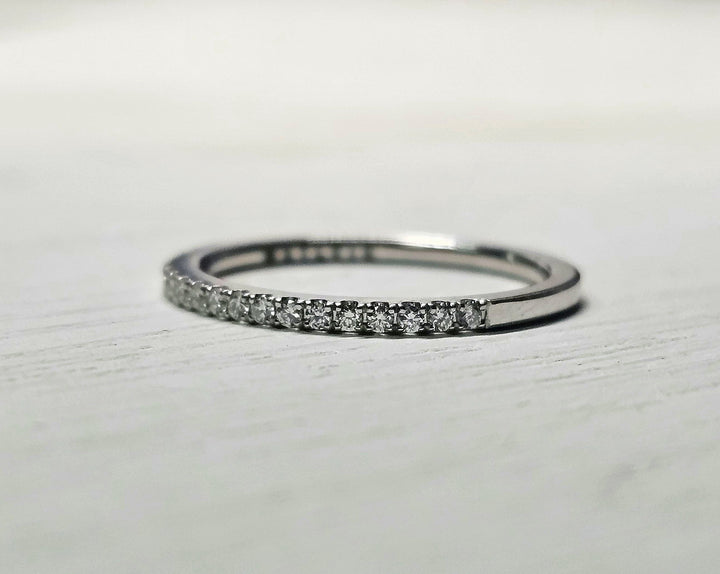 14k White Gold Diamond Band .16ct