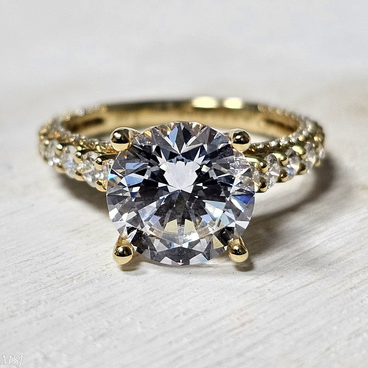 14k Yellow Gold 1.00 ctw Diamond Engagement Ring Semi-Mounting