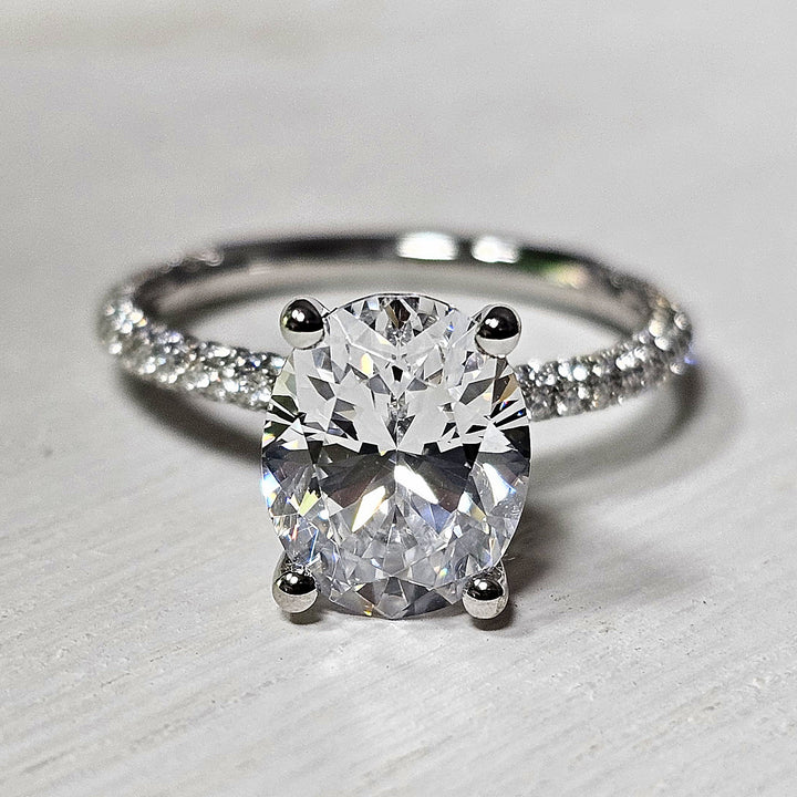 14k White Gold .66 ctw Diamond Engagement Ring Mounting