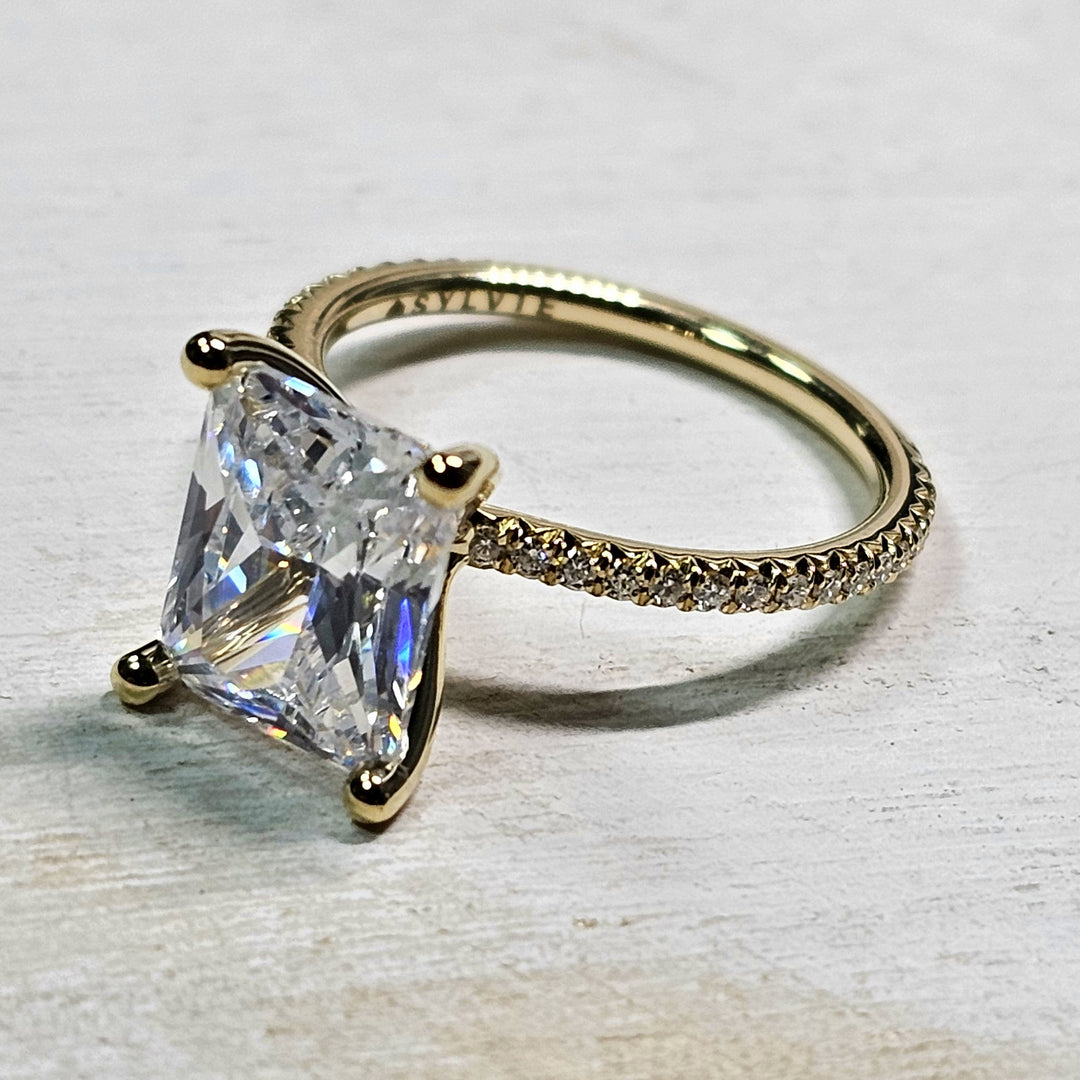 14k Yellow Gold .21ctw Sylvie Mounting