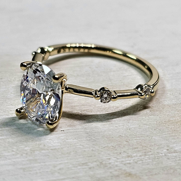 14k Yellow Gold .12ctw Petite Mounting