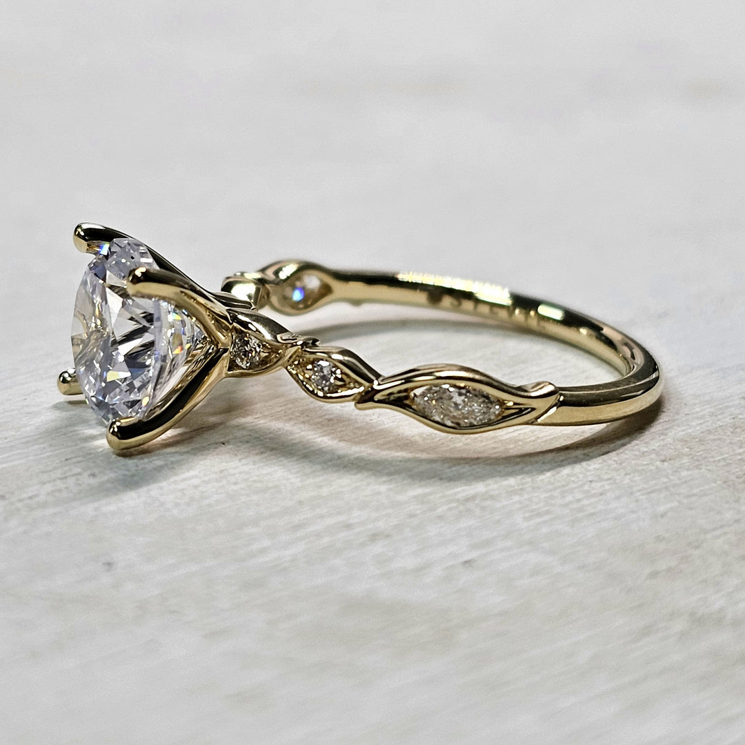 14k Yellow Gold .19ctw Sylvie Mounting