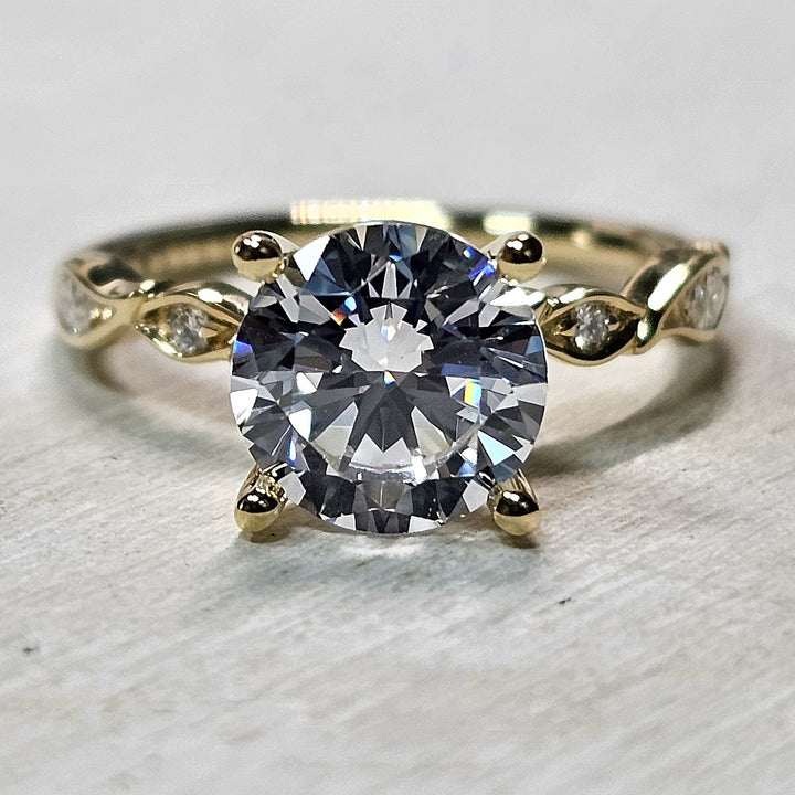 14k Yellow Gold .19ctw Sylvie Mounting