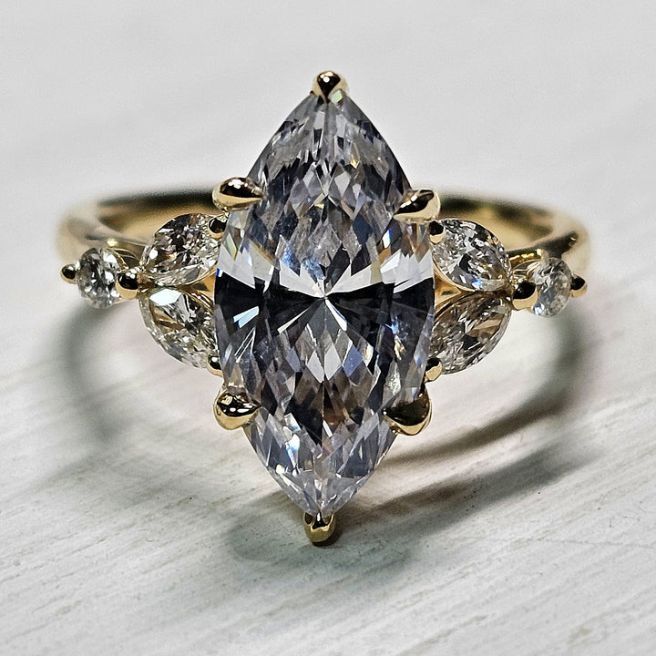 14k Yellow Gold .33ctw Marquise Mounting