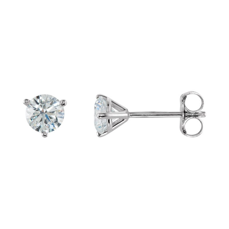 14k White Gold .50ctw Diamond Stud Earrings