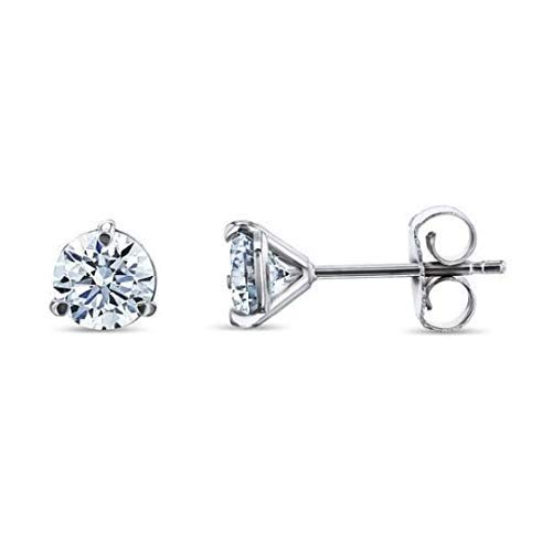 14k White Gold .38ctw Diamond Stud Earrings