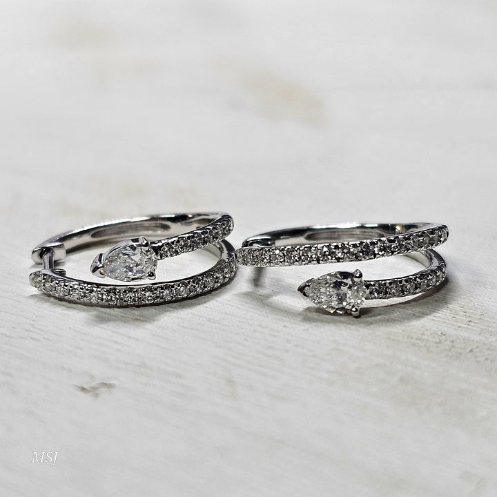 14k White Gold .71ctw Staff Favorite Hoop Earrings