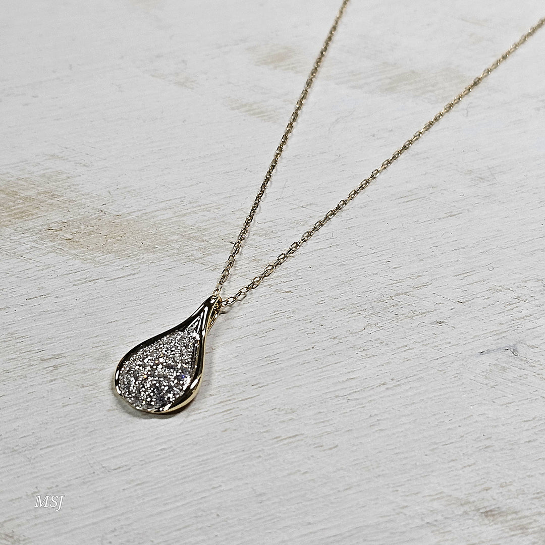 14k Yellow Gold .50ctw Pave' Diamond Pendant